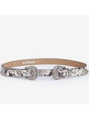 Express Belt Snakeskin double buckle western boho